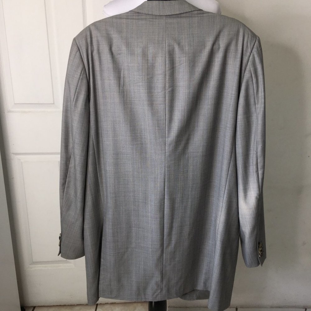 Ermenegildo Zegna Su Misura 15 Mil Mil 15 Gray Three Button Blazer Jacket 56 - Picture 8 of 12